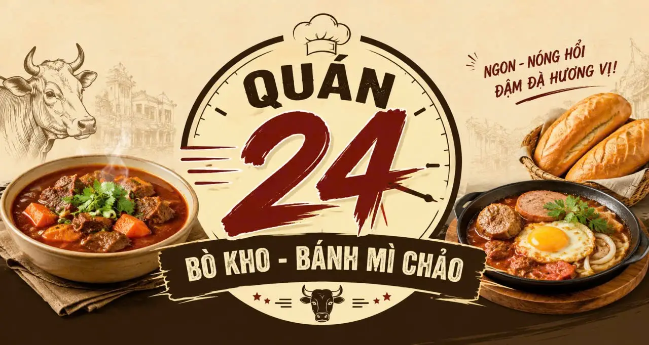 Hình ảnh Quán 24 - Bò Kho & Bánh Mì Chảo - Đường Số 836