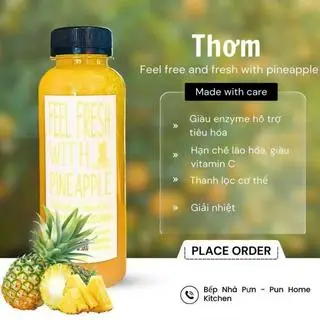 Hình ảnh Nước ép thơm nguyên chất - pineapple juice no sugar added
