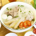Hình ảnh Bánh canh trứng, chả, xương