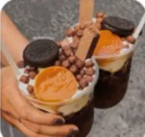 Hình ảnh Milo dầm bánh flan