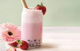 Hình ảnh Trà sữa vị dâu+có toping