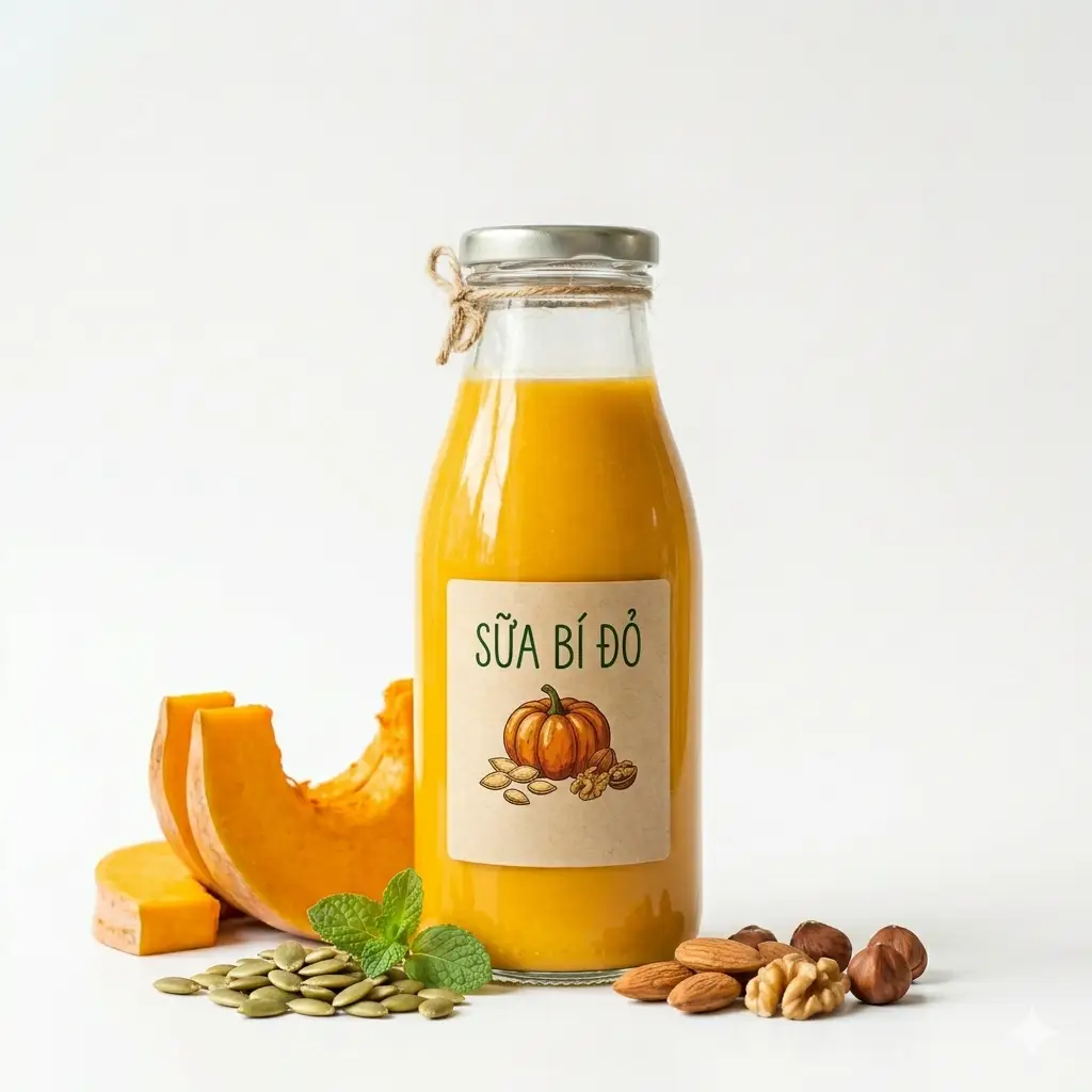 Hình ảnh Sữa bí đỏ sen điều