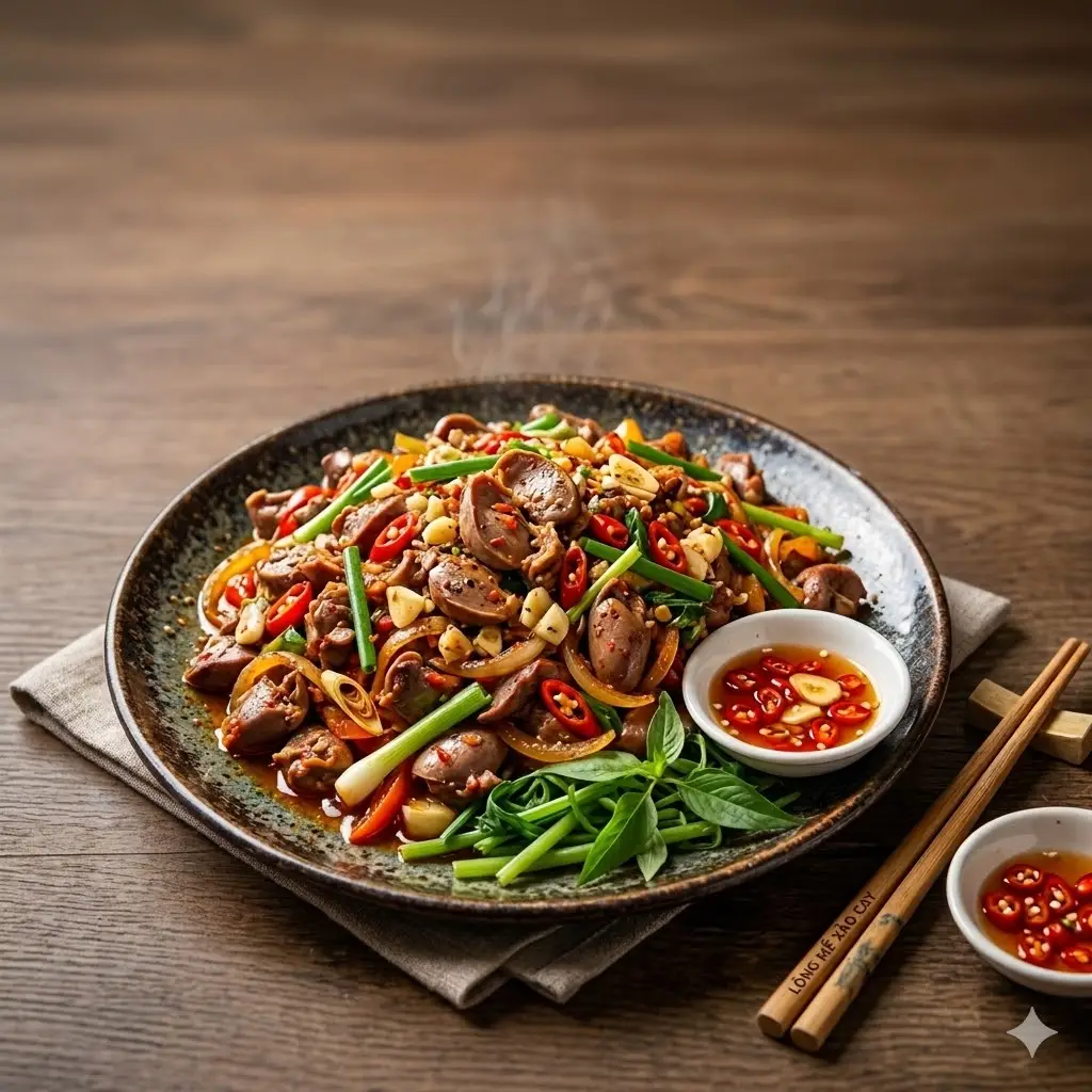 Hình ảnh Lòng mề xào hành tây