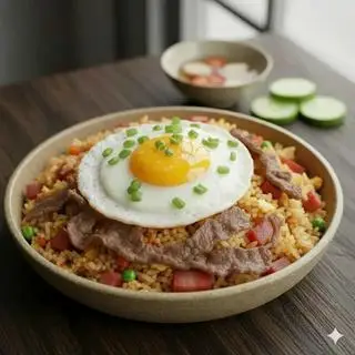 Hình ảnh Cơm chiên dương châu + bò + trứng