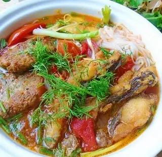 Hình ảnh Bánh đa trắng cá rô đồng