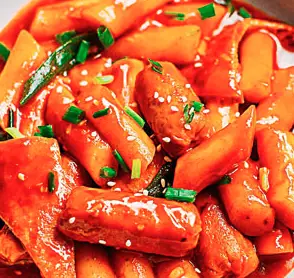 Hình ảnh Bánh gạo cay xúc xích