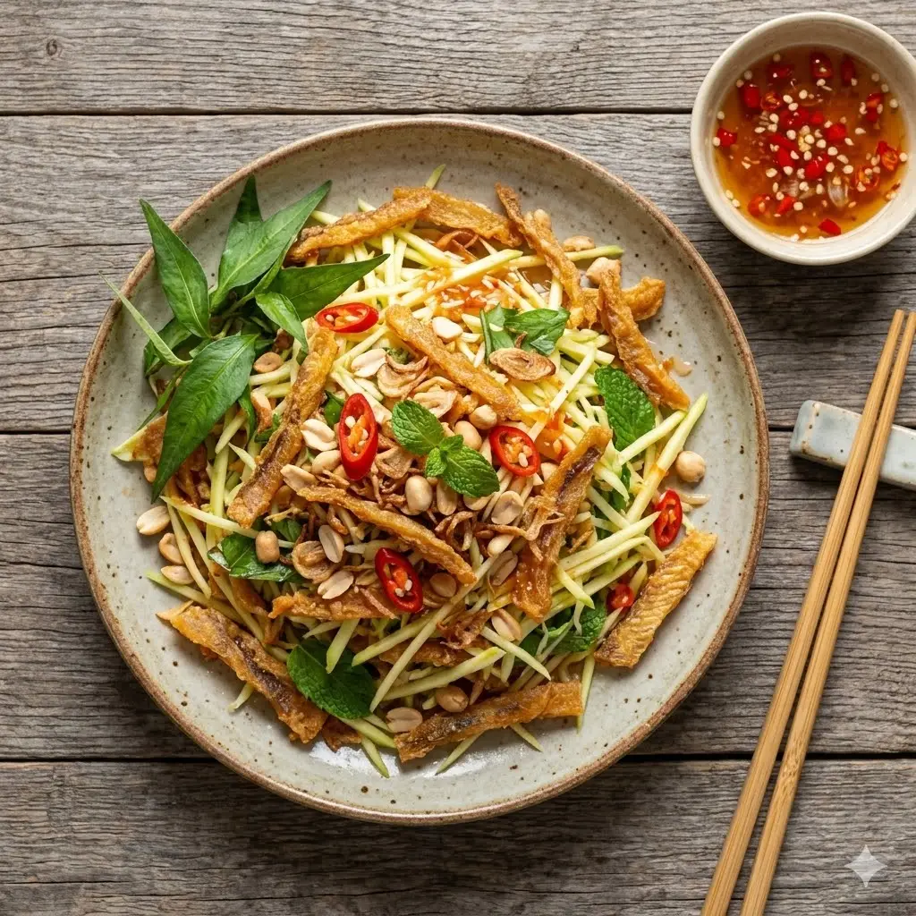 Hình ảnh Khô đuối trộn mắm xoài
