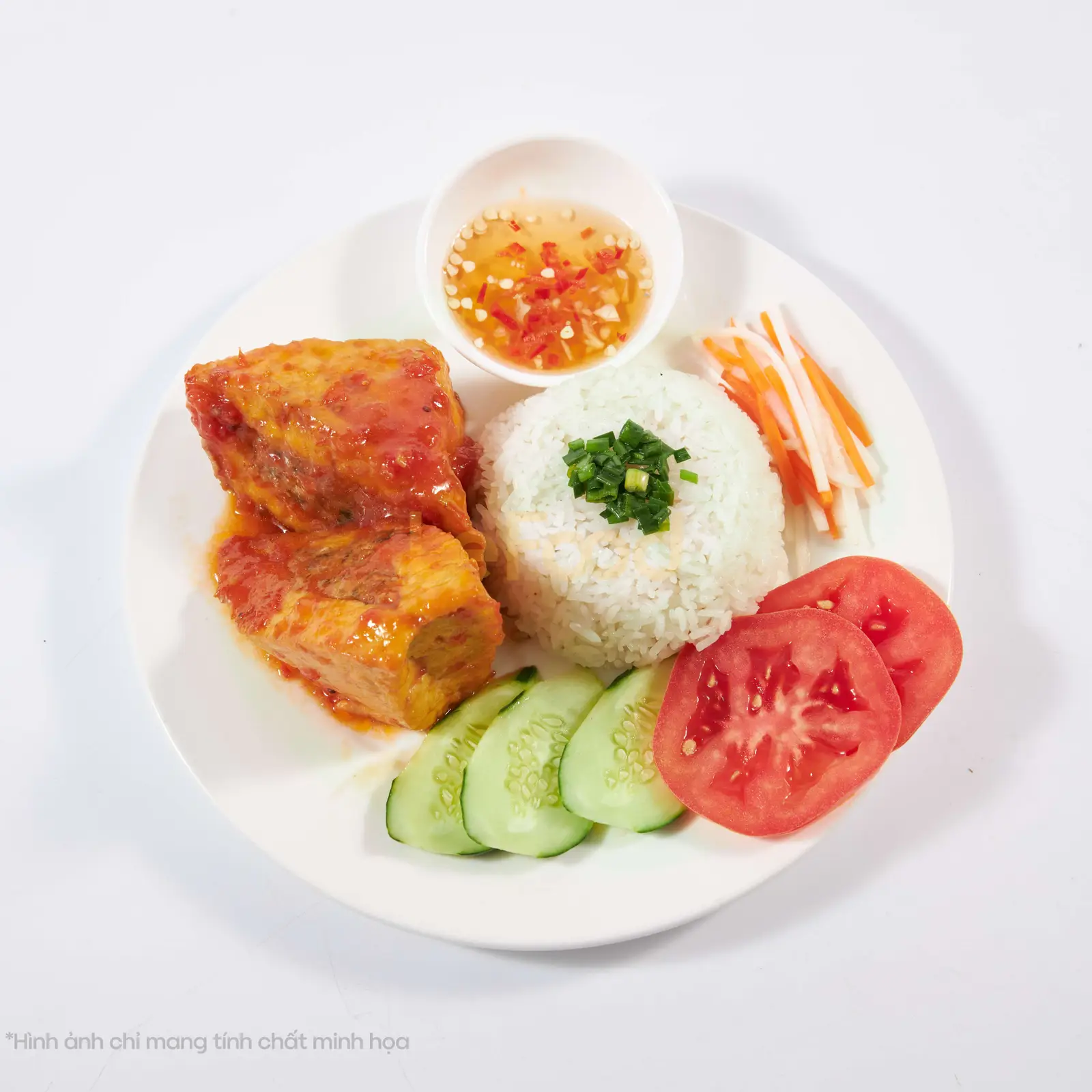 Hình ảnh Cơm đậu hũ dồn thịt sốt cà