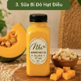 Hình ảnh Sữa bí đỏ hạt điều
