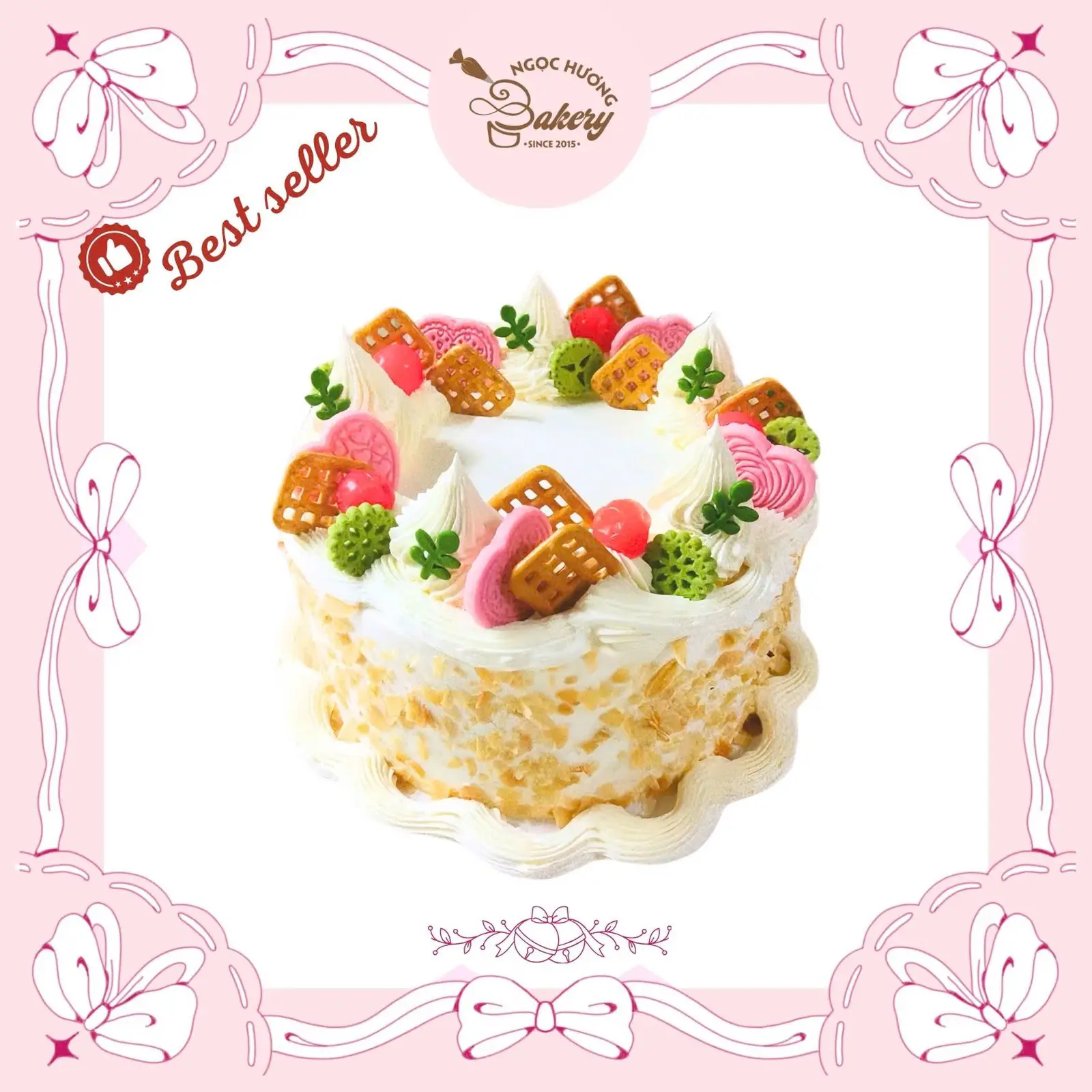 Hình ảnh Bánh kem bắp phô mai 15cm ( mẫu ngẫu nhiên )