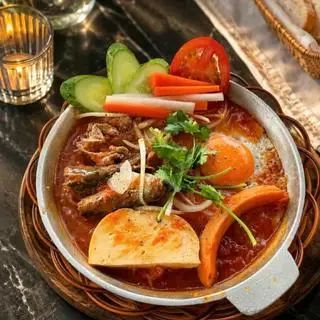 Hình ảnh Chảo 5 - bò - trứng - pa tê - cá mòi