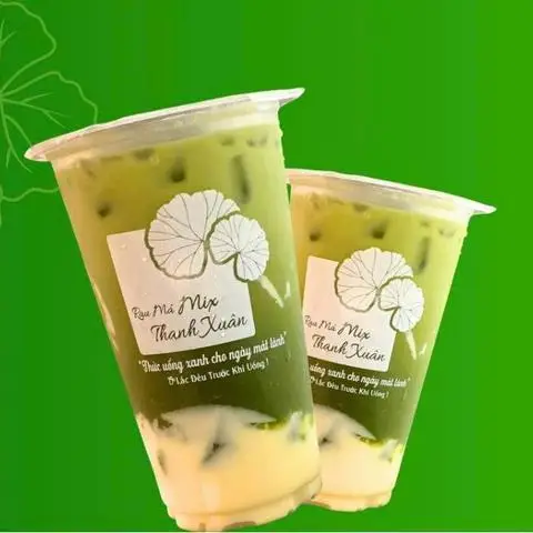 Hình ảnh Rau Má Mix Thanh Xuân - Rau Má Đậu Xanh Sữa Dừa - Lò Đúc