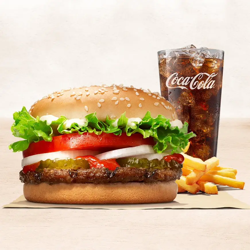 Hình ảnh Combo burger bò - nước ngọt