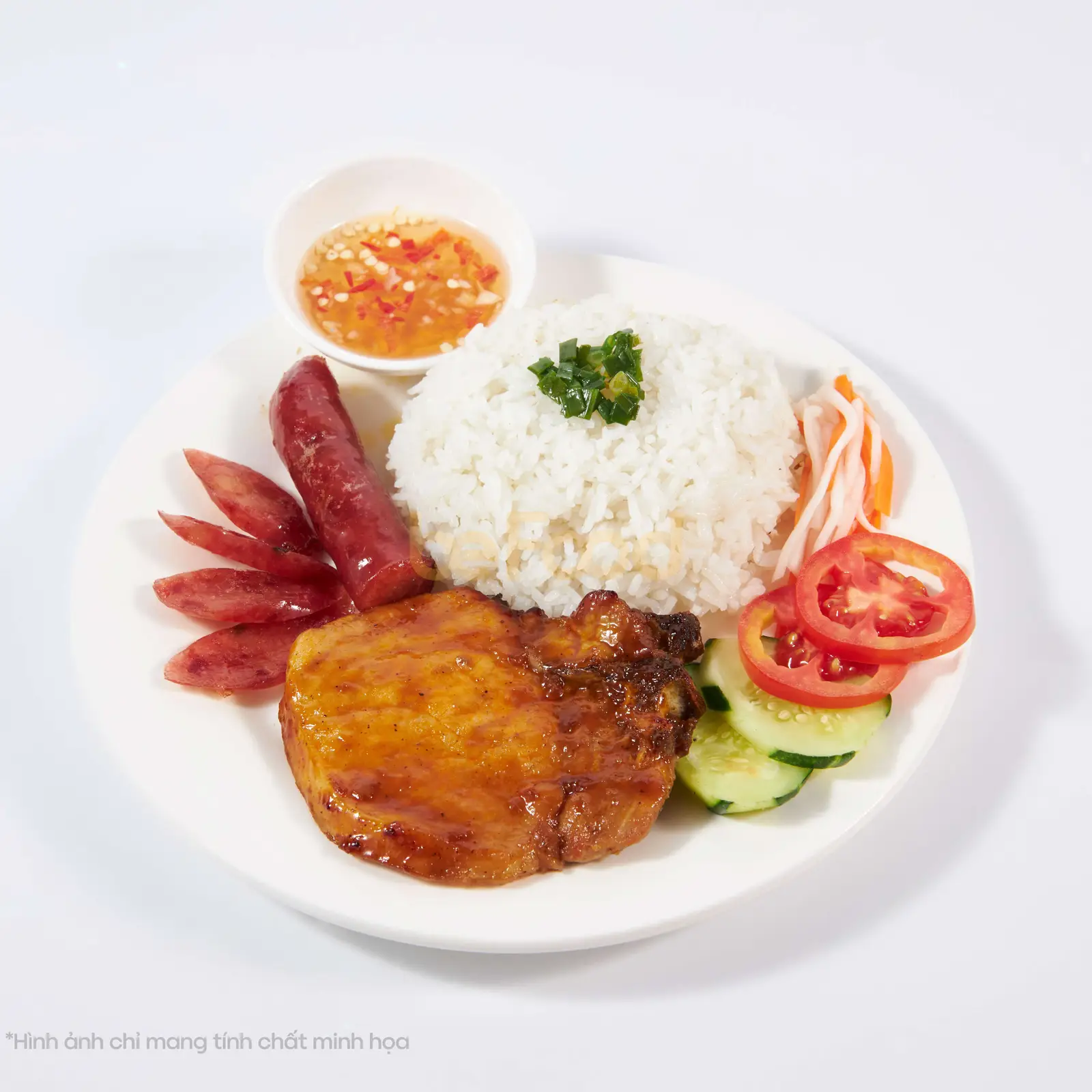 Hình ảnh Cơm tấm sườn - lạp xưởng