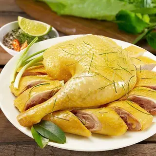 Hình ảnh Gà ta hấp nửa con