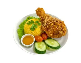 Hình ảnh Cơm chiên gà đùi tỏi