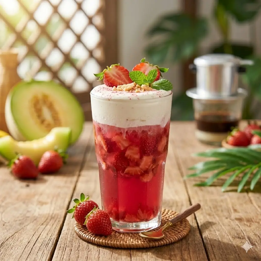 Hình ảnh Trà dâu mọng
