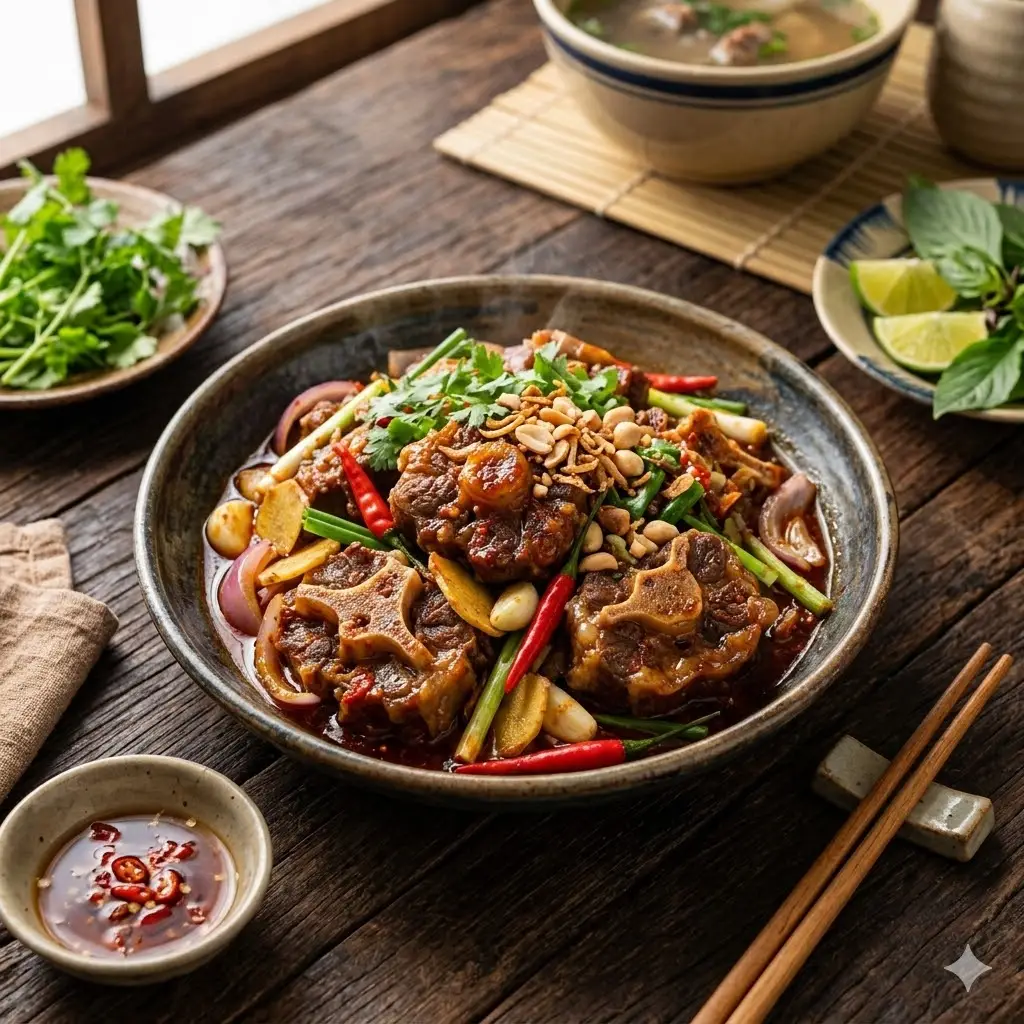 Hình ảnh Đuôi bò xào sa tế