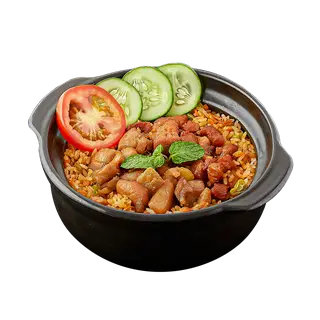 Hình ảnh Cơm thố gà xá xíu