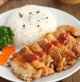 Hình ảnh Cơm trắng gà chiên