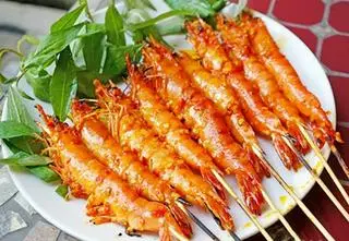Hình ảnh Tôm nướng mọi