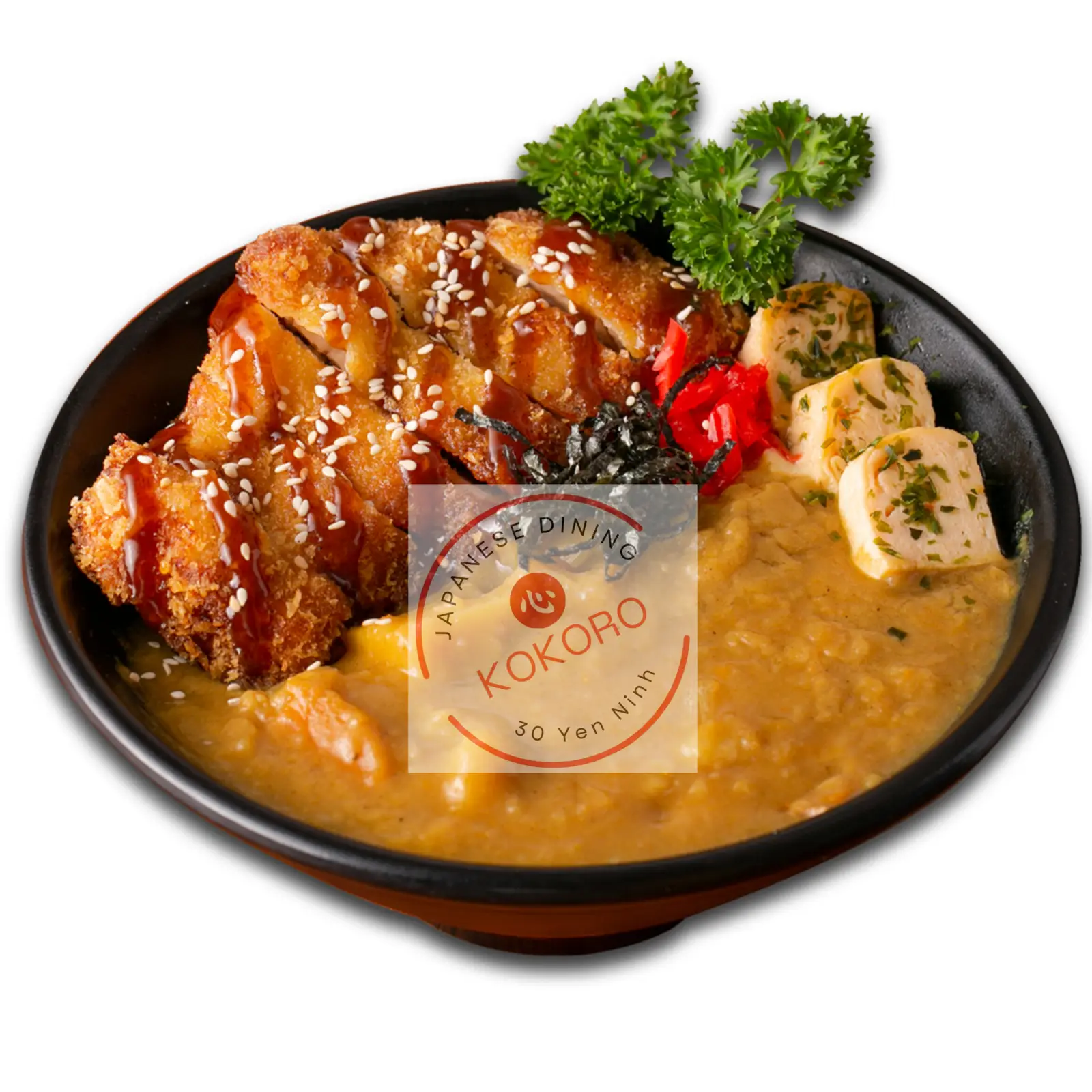 Hình ảnh Cơm cà ri heo chiên xù kèm súp miso