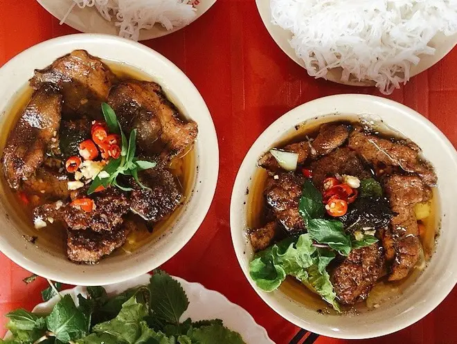 Hình ảnh Bún chả thịt miếng