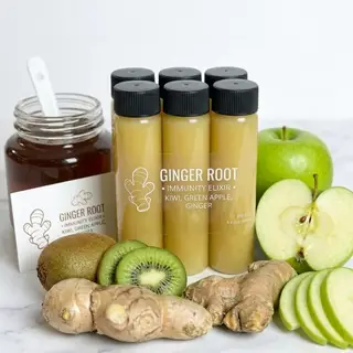 Hình ảnh Combo 6 chai - shot gừng kiwi táo xanh
