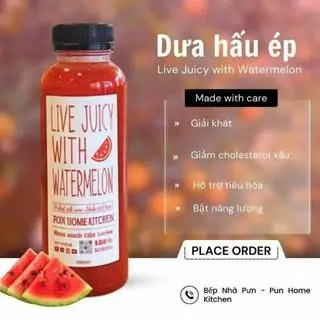 Hình ảnh Nước ép dưa hấu nguyên chất - watermelon juice no sugar added