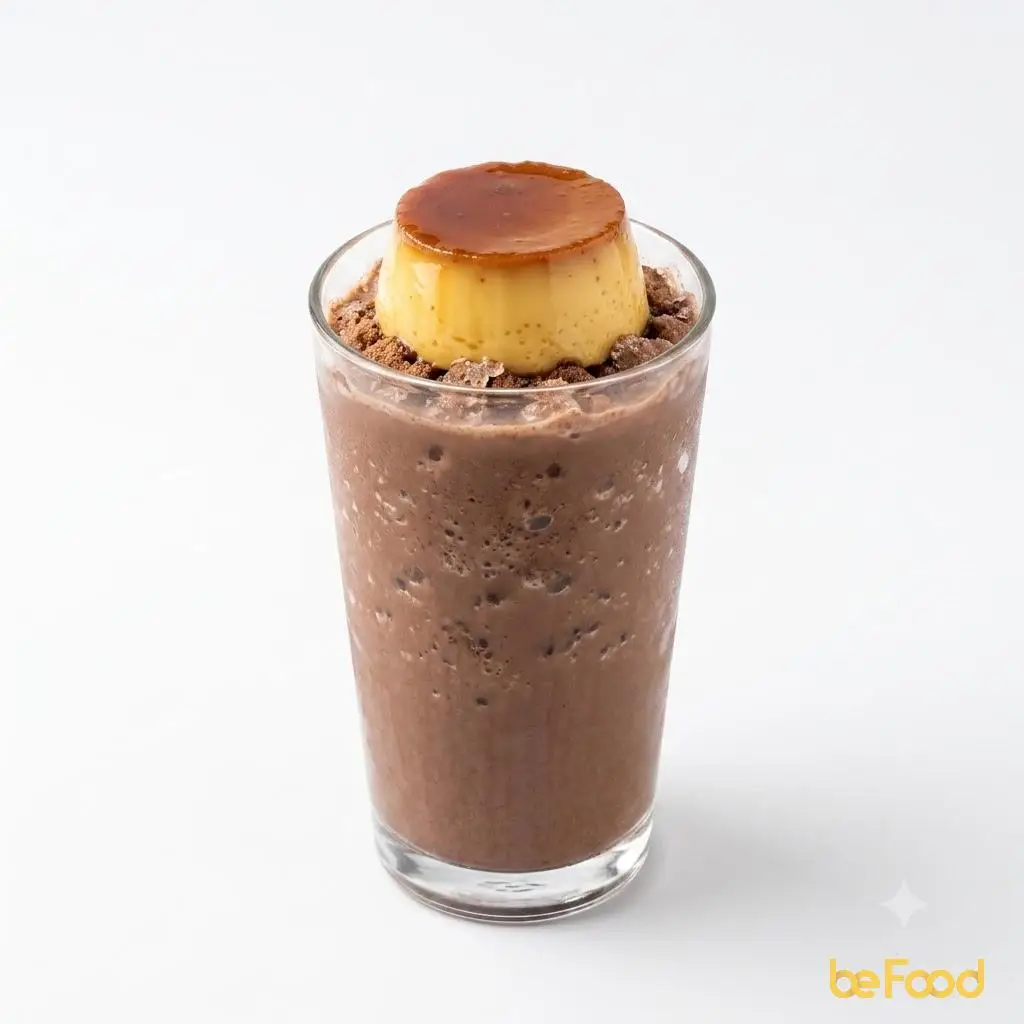 Hình ảnh Milo dầm trân châu đường đen - bánh flan - 700ml