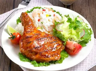 Hình ảnh Cơm gà sốt chua ngọt