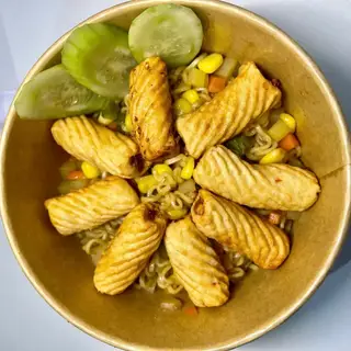 Hình ảnh Mì mực xoắn