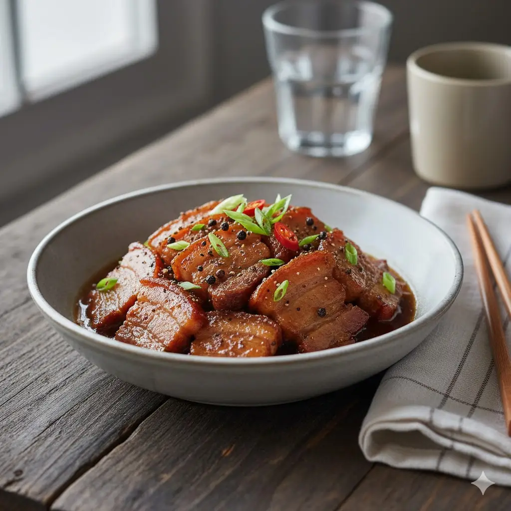 Hình ảnh Cơm ba rọi kho tiêu