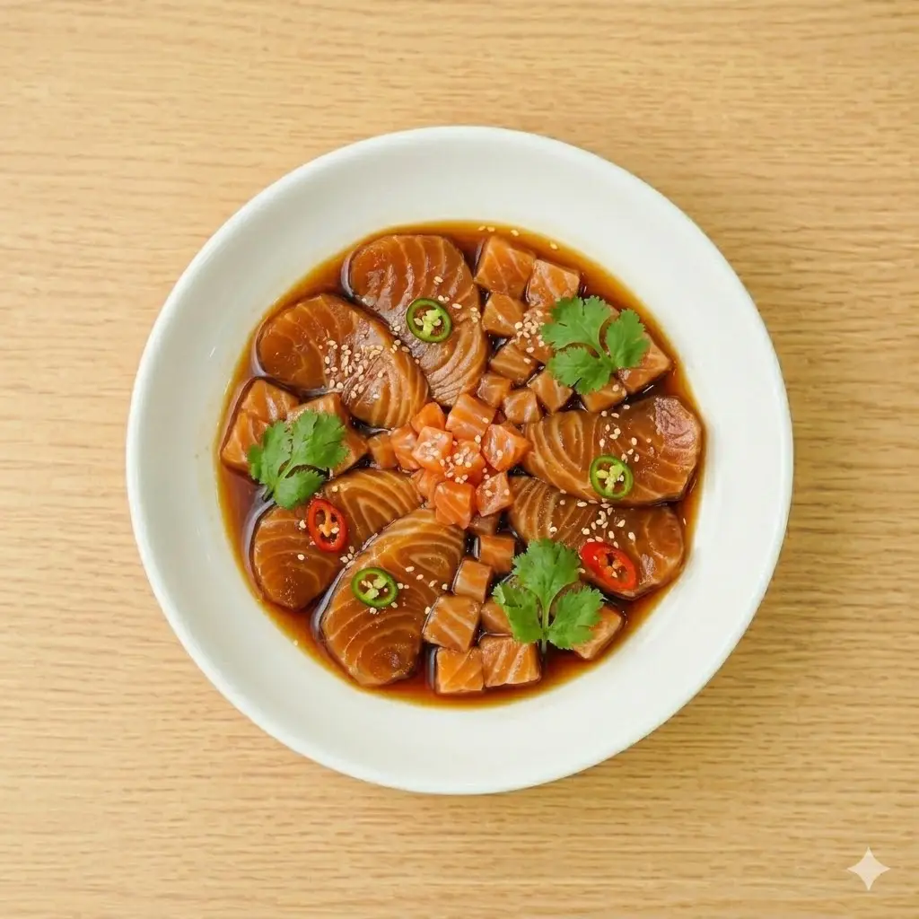 Hình ảnh Cá hồi ngâm tương