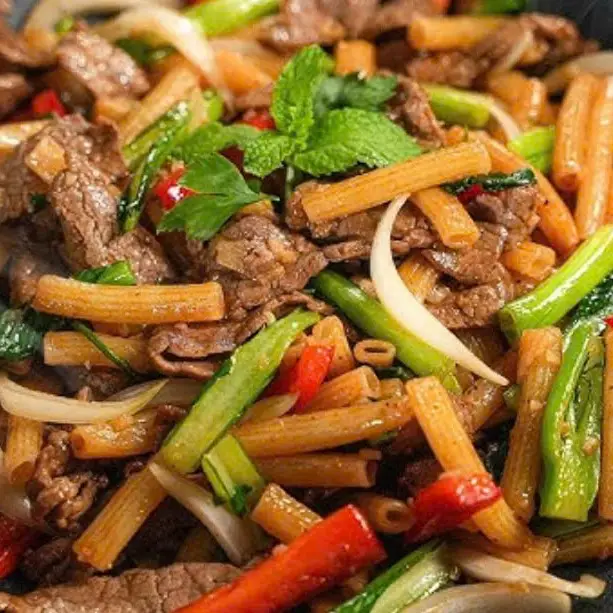 Hình ảnh Nui xào bò