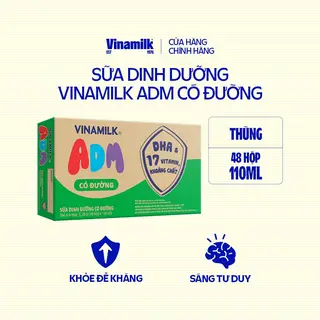 Hình ảnh Thùng 48 Hộp Sữa dinh dưỡng Vinamilk ADM Có đường 110ml_04CD34_THUNG