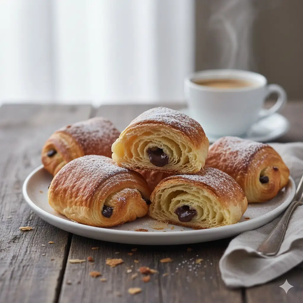 Hình ảnh Pain au chocolate - hojicha
