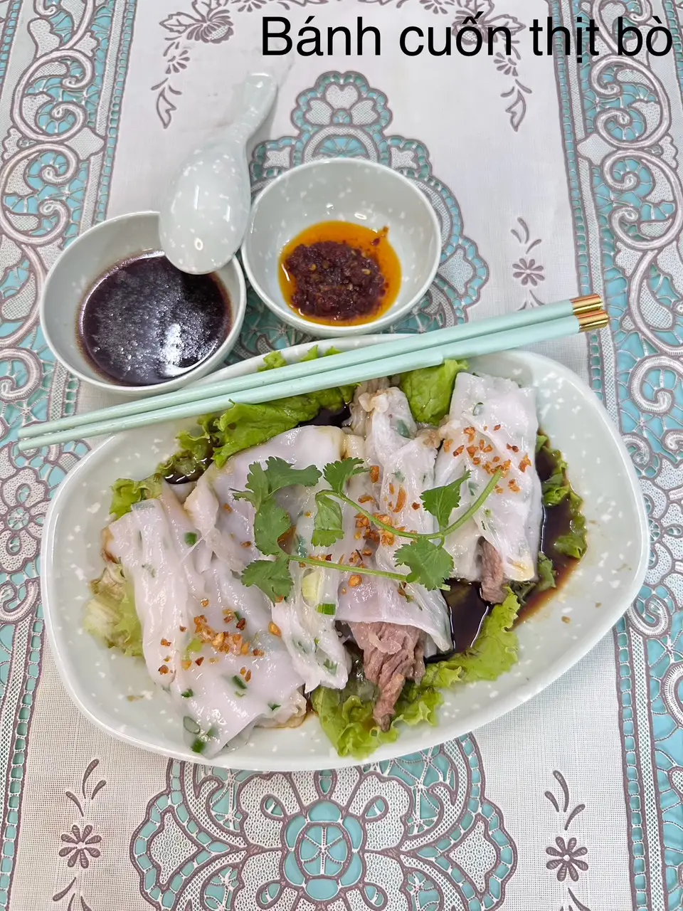 Hình ảnh Bánh cuốn nhân thịt bò