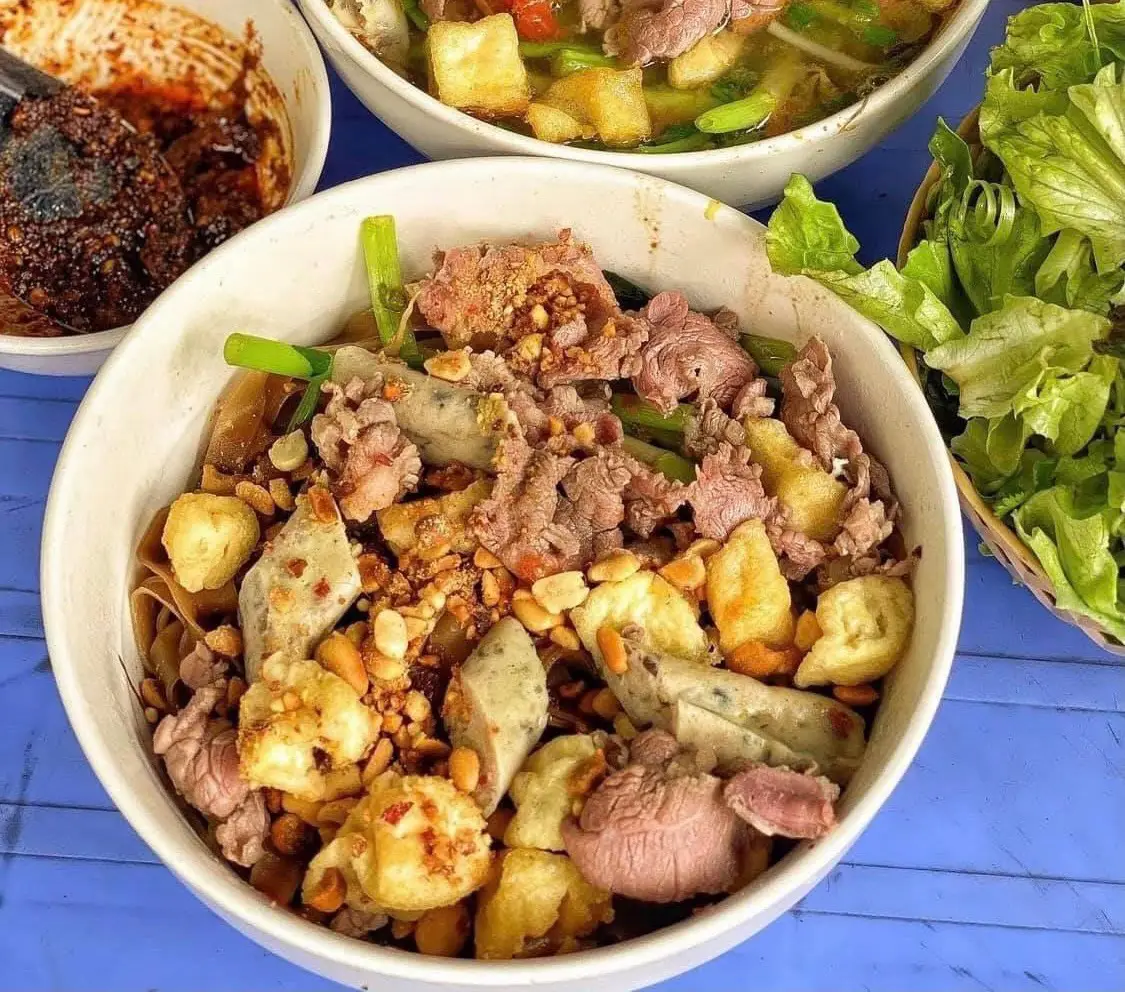 Hình ảnh Bánh đa trộn riêu - bò - giò