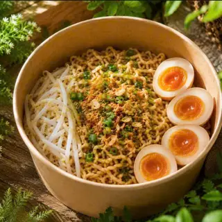 Hình ảnh Mì trộn trứng ngâm tương