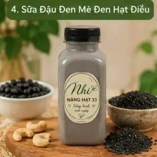 Hình ảnh Sữa đậu đen mè đen hạt điều