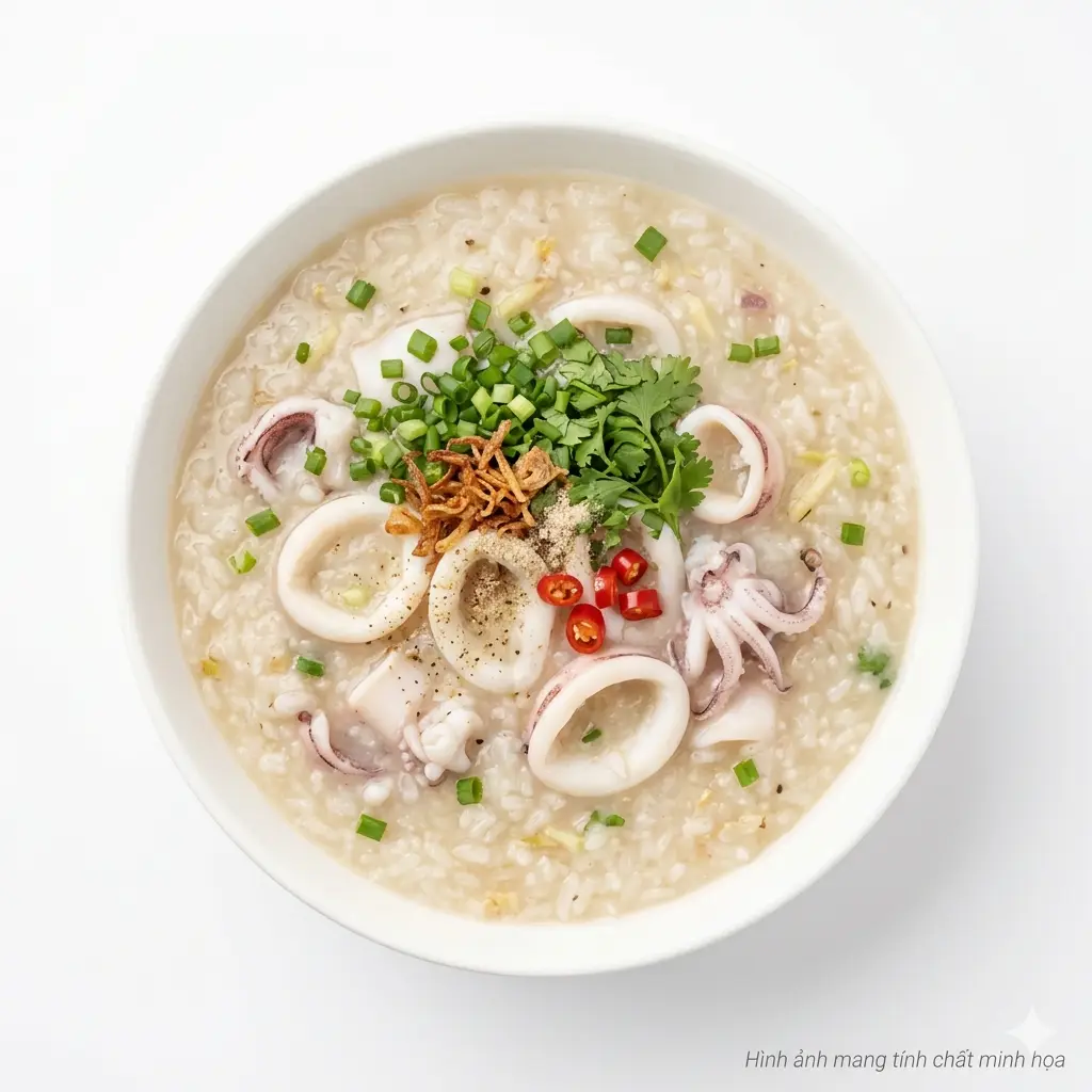 Hình ảnh Cháo tôm mực