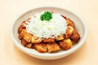 Hình ảnh Gà nướng sốt kem hành