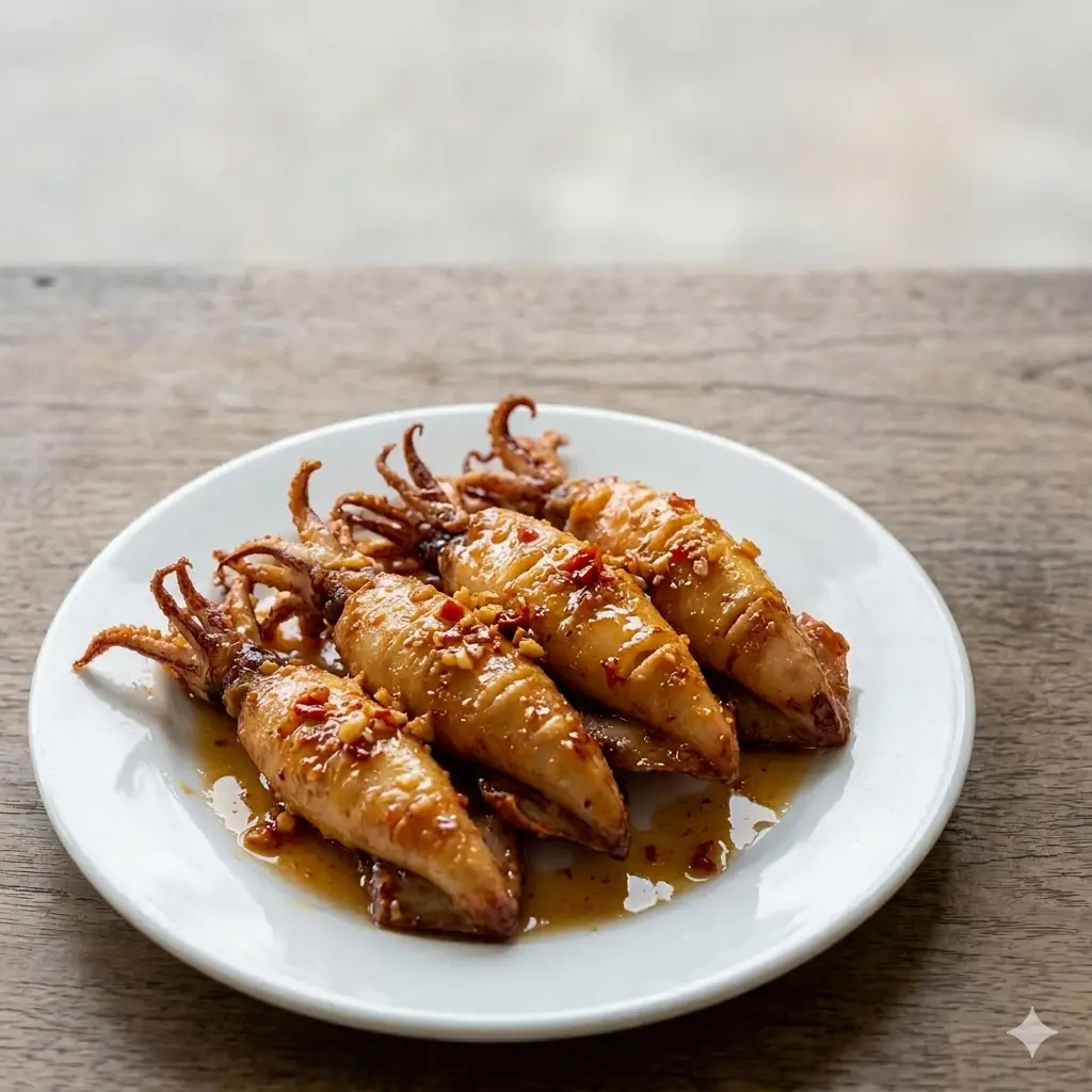 Hình ảnh Cơm mực chiên mắm tỏi