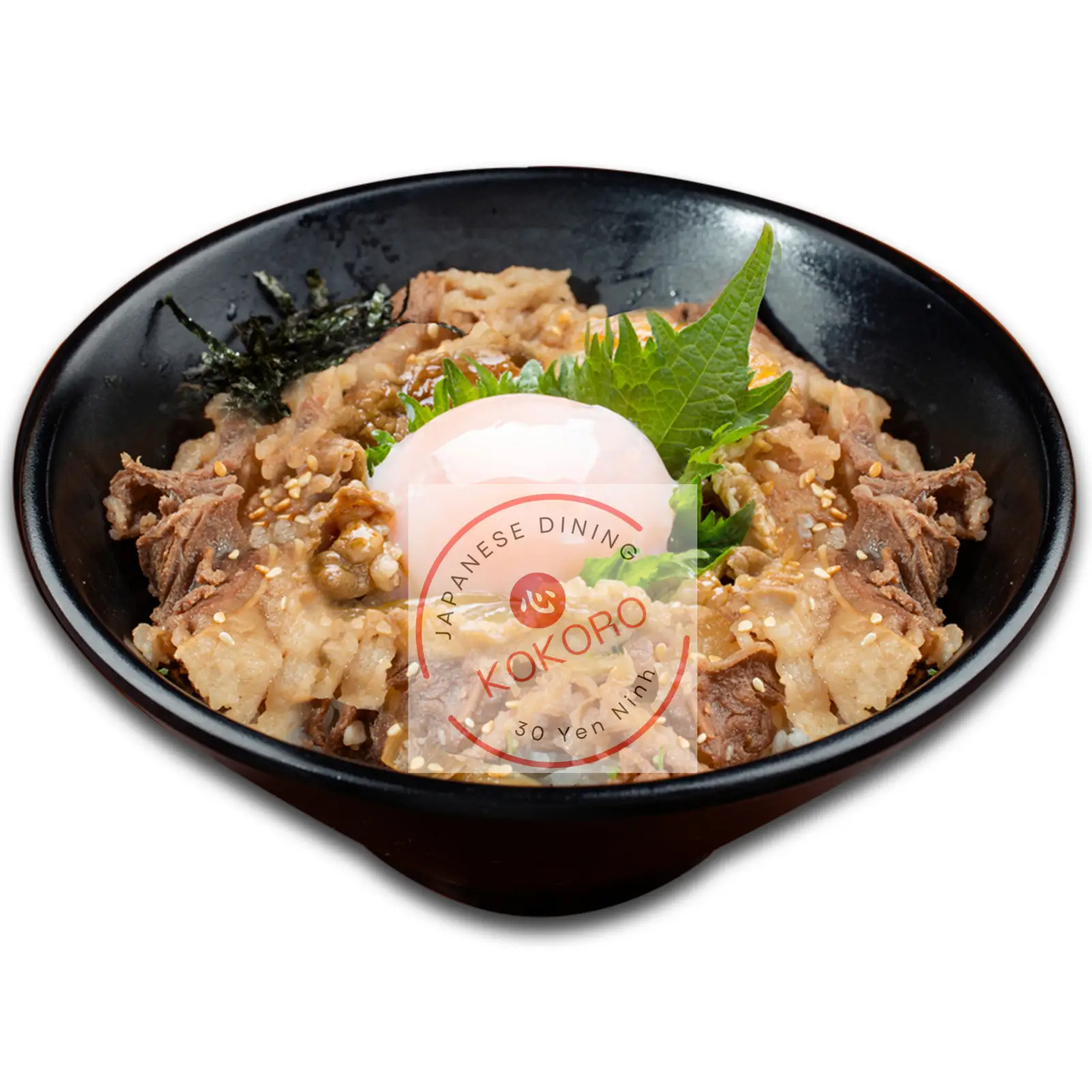 Hình ảnh Cơm bò Guydon trứng Onsen kèm súp miso