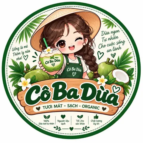 Hình ảnh Cô Ba Dừa - Nước Dừa Thanh Mát & Sữa Dừa Sương Sáo - Đặng Thuỳ Trâm