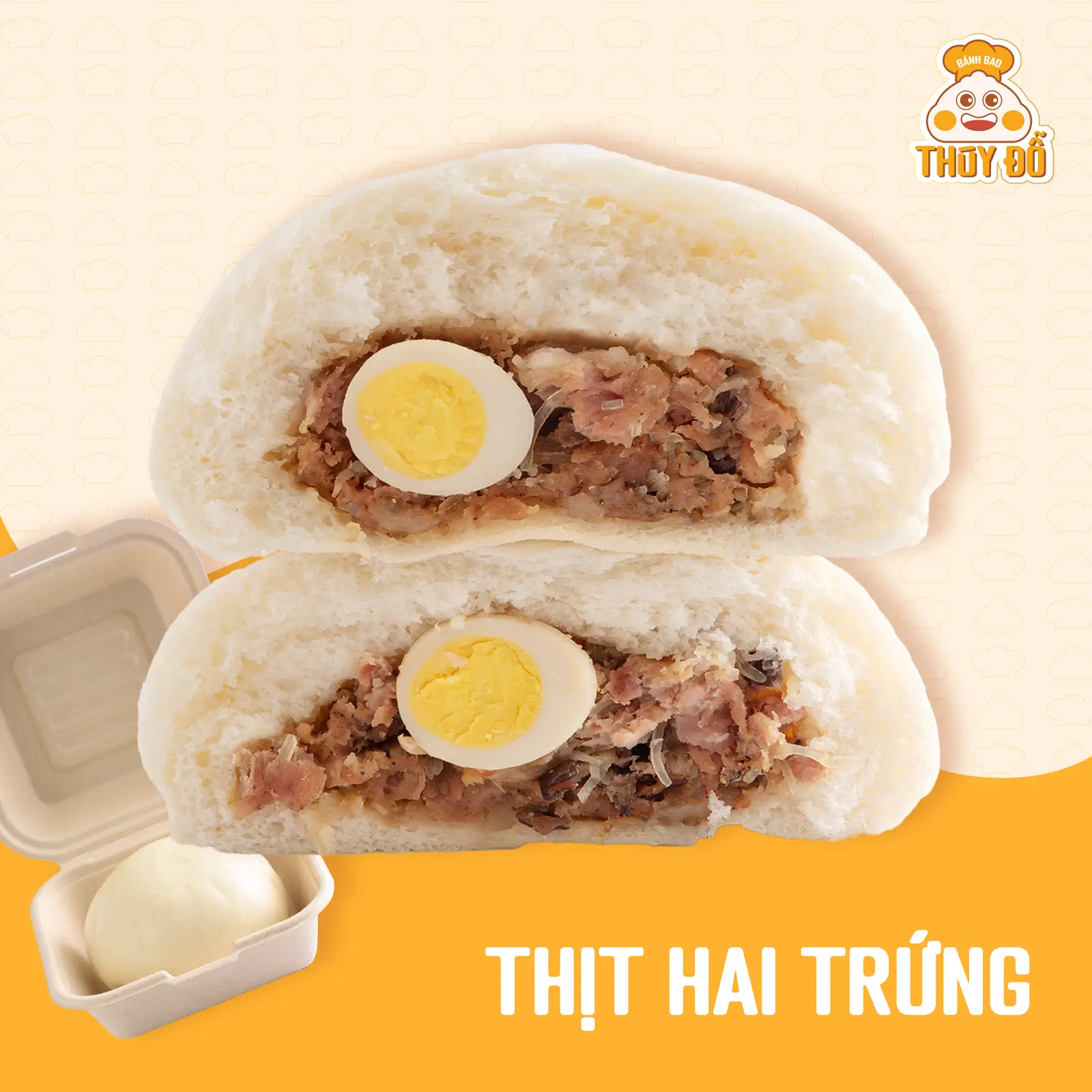 Hình ảnh Bánh Bao Thịt 2 Trứng Cút
