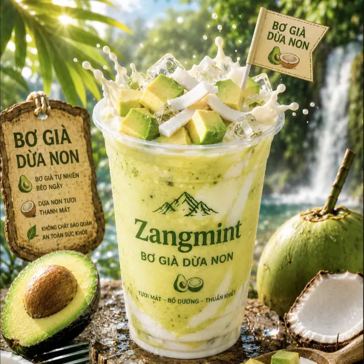 Hình ảnh Bơ già dừa non