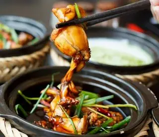 Hình ảnh Cháo ếch phần 3 con+ rau luộc
