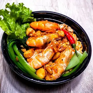Hình ảnh Mì trộn tôm cháy tỏi